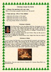 English Worksheet: Christmas around the World
