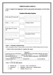 English Worksheet: English Secondary Schools (2)