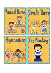 English Worksheet: SPORTS 3 - FLASH CARDS