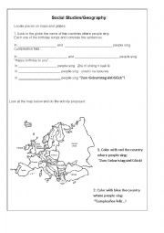 English Worksheet: Happy Birthday around the world