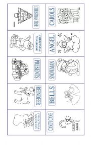 English Worksheet: christmas minibook