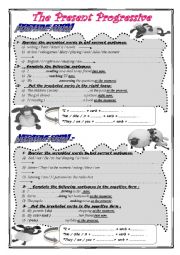 the present progressive worksheet