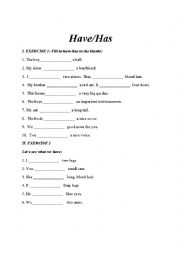 Have/Has