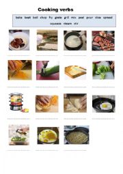 English Worksheet: Cooking verbs