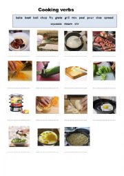 English Worksheet: Cooking verbs