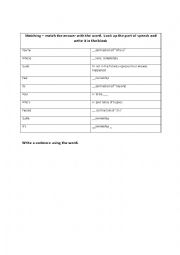 HS Homophone Worksheet - ENG I