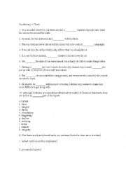 English Worksheet: Advanced Vocabulary C