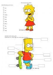 English Worksheet: Parts of the body