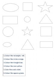 English Worksheet: shapes