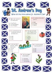 English Worksheet: ST. ANDREWS DAY - 30th NOVEMBER