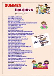 English Worksheet: ***Summer Holidays*** 