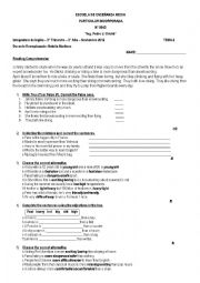 Comparative and Superlative Test