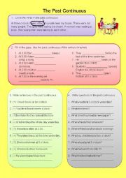 English Worksheet: The Past Continuous