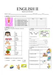 English Worksheet: health and the body