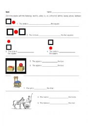 Prepositions of Location Quiz