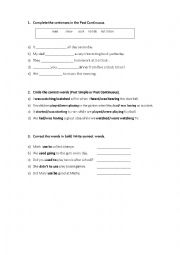 English Worksheet: Exercise Mix