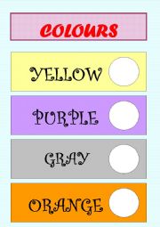 English Worksheet: colours