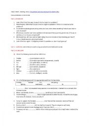 English Worksheet: walking away