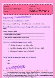 English Worksheet: Full-Term Test N3 A STORY OF SUCCESS