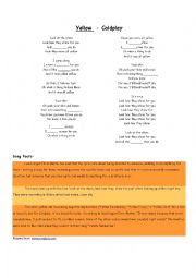 English Worksheet: Yellow
