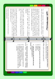 English Worksheet: Build a citizen supermachine. Reading comprehension.