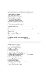 English Worksheet: Have got