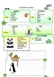 English Worksheet: Animal description