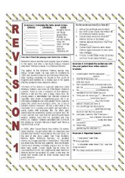 English Worksheet: REVISION 1