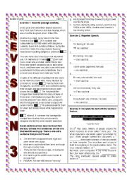 English Worksheet: REVISION 3