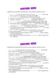 English Worksheet: LINKING WORDS