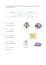 Weather conditions worksheet