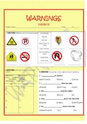 WARNINGS