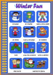 English Worksheet: Winter Fun