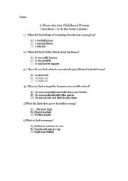 English Worksheet: Zachs Multiple Choice
