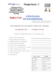 English Worksheet: Phrasal Verbs