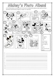 English Worksheet: Mickeys Photo Album