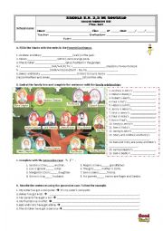 English Worksheet: Formative test