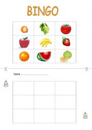 Fruit cut & stick worksheet