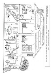 the house - prepositions of place