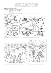 English Worksheet: SEASONS 