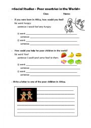 English Worksheet: poor countries