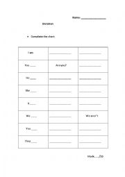 The verb be worksheet