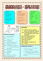 English Worksheet: Greetings - Speaking