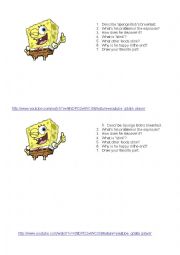 English Worksheet: Sponge Bob episode - 