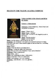 English Worksheet: Death on the Nile: Extracts