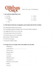 English Worksheet: A Christmas Carol. Part 5