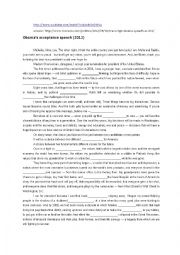 English Worksheet: Obamas speech 2012