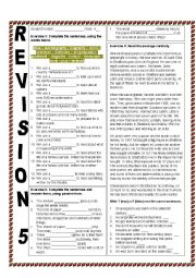 English Worksheet: REVISION 5