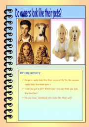 English Worksheet: Do owners look like their pets?