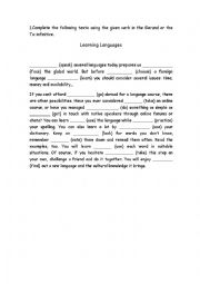 English Worksheet: Learning Languages